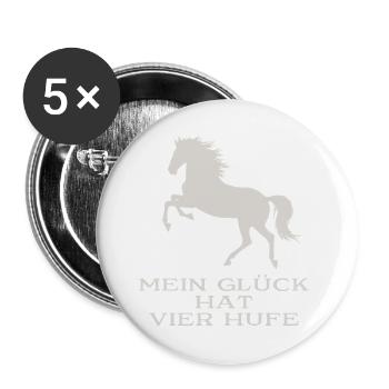 My happiness has four hooves - Buttons large 2.2''/56 mm (5-pack) - white - Front