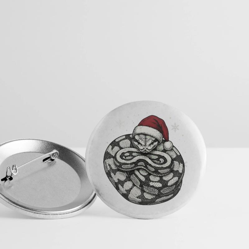 King Python Christmas Ball Python Snake Buttons large 2.2''/56 mm (5-pack)