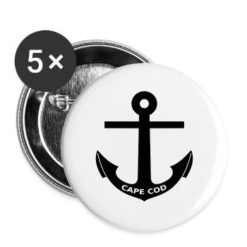 Cape Cod - Massachusetts - United States - USA - Buttons large 2.2''/56 mm (5-pack) - white - Front