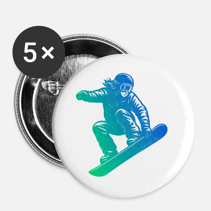 Direct Snowboard Statement - Buttons large 2.2''/56 mm (5-pack) - white