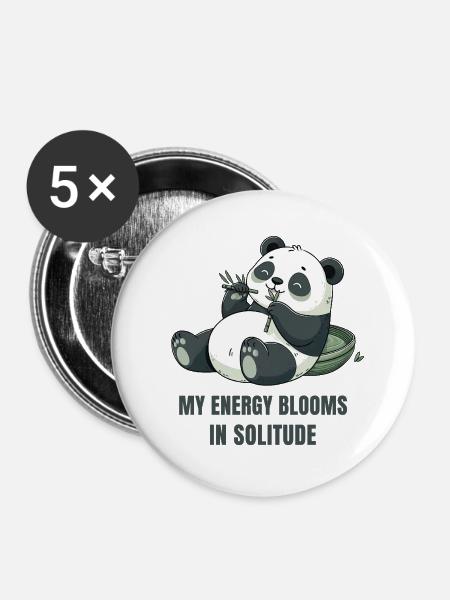 Zitate über Introvertierte - Buttons groß 56 mm (5er Pack) - Weiß