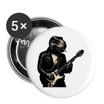 Tyranno Rocker Dino Guitarist - Buttons large 2.2''/56 mm (5-pack) - white - Front