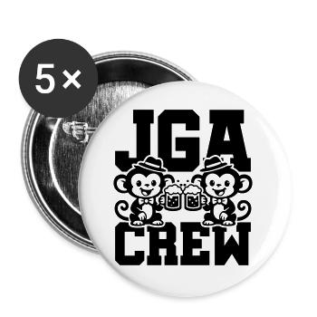 Jga Crew Junggesellenabschied Affe - Buttons groß 56 mm (5er Pack) - Weiß - Vorne
