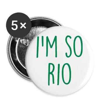 Rio de Janeiro Brazil Brasilien - Buttons groß 56 mm (5er Pack) - Weiß - Vorne