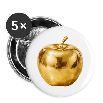 Golden Apple – Premium Shine - Buttons large 2.2''/56 mm (5-pack) - white - Front
