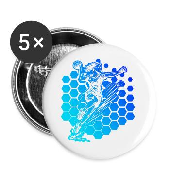 Handball Fokus pur fuer Frauen - Buttons groß 56 mm (5er Pack) - Weiß - Vorne