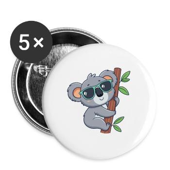 Koala Trendy Sunglasses - Buttons large 2.2''/56 mm (5-pack) - white - Front