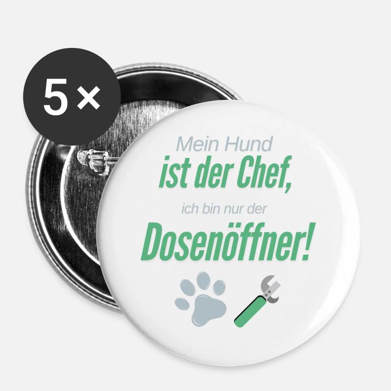 Dosenoffner - Buttons groß 56 mm (5er Pack) - Weiß