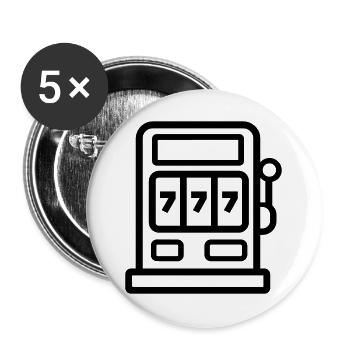 Casino - Lot de 5 grands badges (56 mm) - blanc - Devant