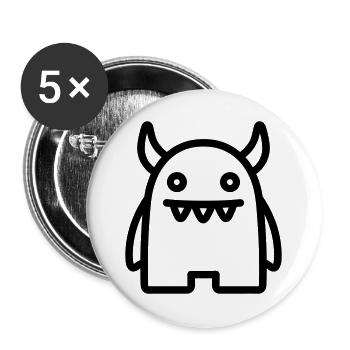 monster - Buttons large 2.2''/56 mm (5-pack) - white - Front