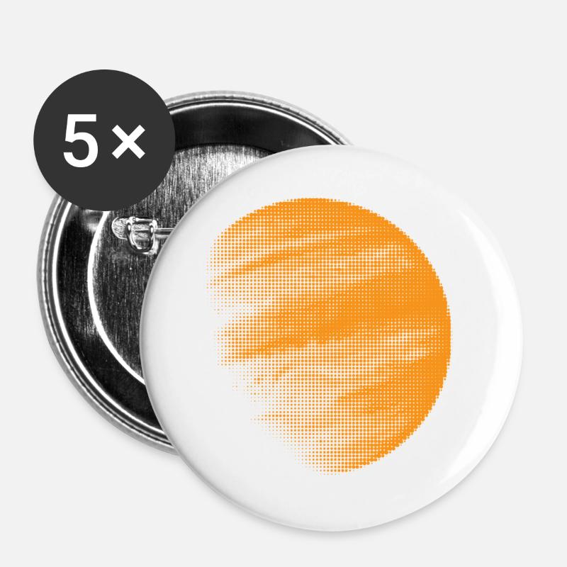 Jupiter Planet - Buttons large 2.2''/56 mm (5-pack) - white