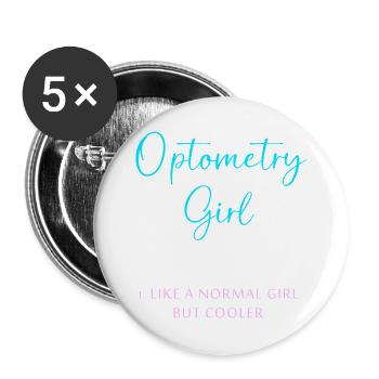 Optiker Augenarzt Optik - Buttons groß 56 mm (5er Pack) - Weiß - Vorne