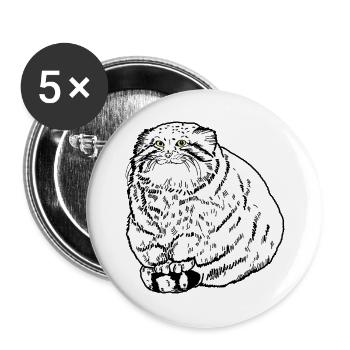 Fat Cat - Buttons large 2.2''/56 mm (5-pack) - white - Front