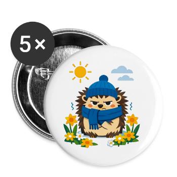 Spring? Not ordered! - Buttons large 2.2''/56 mm (5-pack) - white - Front
