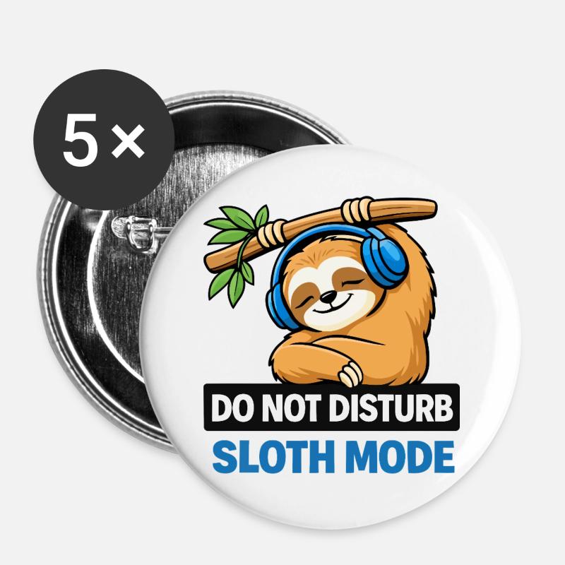 Trägheitsmodus Nicht stören - Buttons groß 56 mm (5er Pack) - Weiß