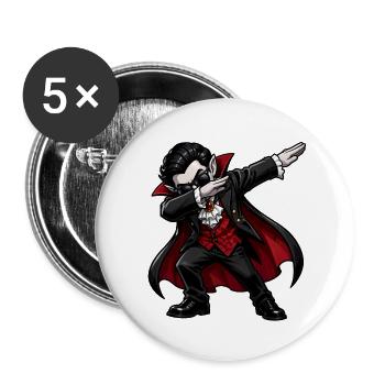 Dabbing Vampire - Buttons large 2.2''/56 mm (5-pack) - white - Front