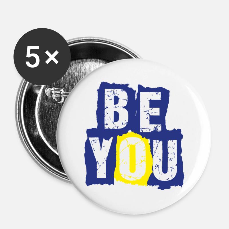 be_you - Buttons large 2.2''/56 mm (5-pack) - white