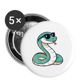 Snake Casual Sunglasses - Buttons large 2.2''/56 mm (5-pack) - white - Front