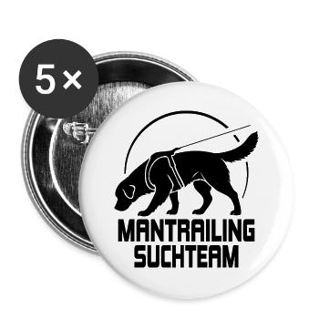 Golden Retriever Mantrailing Team Recherche Chiens Chiens - Lot de 5 grands badges (56 mm) - blanc - Devant