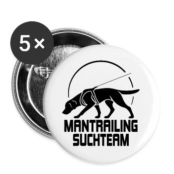 Labrador Mantrailing Search Team Dogs Dog Wilsigns - Buttons large 2.2''/56 mm (5-pack) - white - Front