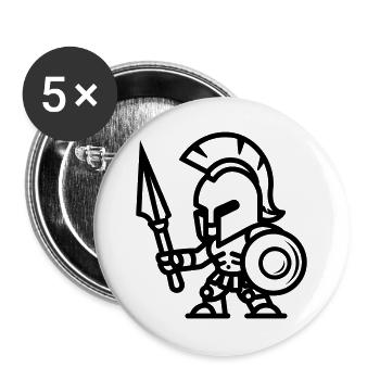 Spartan - Buttons large 2.2''/56 mm (5-pack) - white - Front