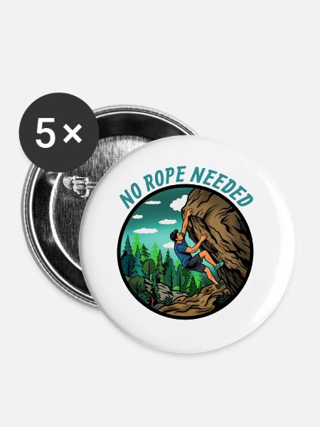 Kein Seil nötig - Bouldering - Buttons groß 56 mm (5er Pack) - Weiß