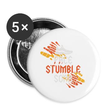 Geschwindigkeit und städtischer Schwung - Buttons groß 56 mm (5er Pack) - Weiß - Vorne