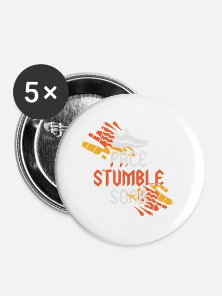 Geschwindigkeit und städtischer Schwung - Buttons groß 56 mm (5er Pack) - Weiß