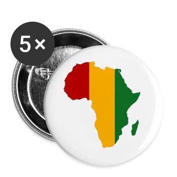 Guiena_Flagge_Afrika - Lot de 5 grands badges (56 mm) - blanc - Devant