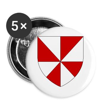 Blason du Gâtinais - Lot de 5 grands badges (56 mm) - blanc - Devant