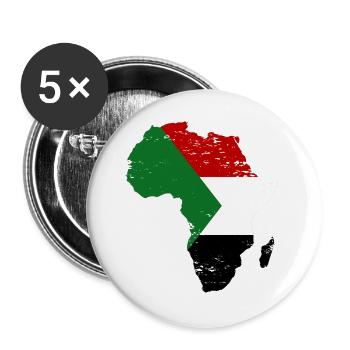 Sudan_Flagge_Afrika_used - Lot de 5 grands badges (56 mm) - blanc - Devant