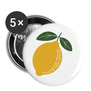 Lemon Grove Botanical - Buttons large 2.2''/56 mm (5-pack) - white - Front