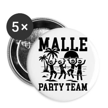 Vacances de l’équipe Malle Party - Lot de 5 grands badges (56 mm) - blanc - Devant