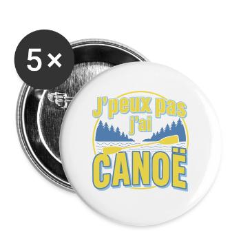 J'peux pas j'ai CANOE - Lot de 5 grands badges (56 mm) - blanc - Devant