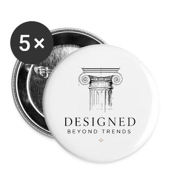 Luxury Minimalism Elegant & Timeless Premium - Buttons large 2.2''/56 mm (5-pack) - white - Front