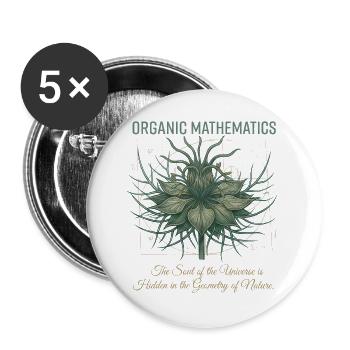 Geometry of the Nature Plant - Buttons large 2.2''/56 mm (5-pack) - white - Front