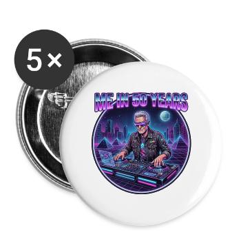 Future Dj - Buttons large 2.2''/56 mm (5-pack) - white - Front