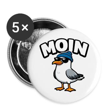 Moin Seagull - Buttons large 2.2''/56 mm (5-pack) - white - Front