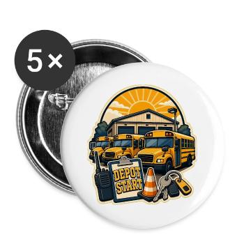DEPOT START - Buttons large 2.2''/56 mm (5-pack) - white - Front