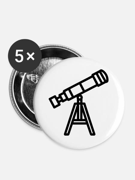 Teleskop - Buttons groß 56 mm (5er Pack) - Weiß