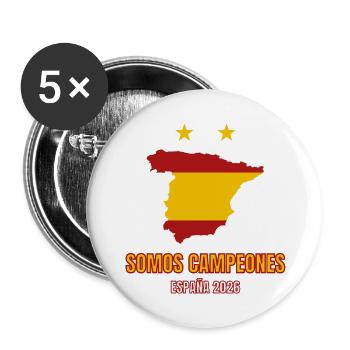 Somos Campeones España 2026 Football Fan T-Shirt - Buttons large 2.2''/56 mm (5-pack) - white - Front