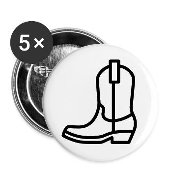 Stiefel - Buttons groß 56 mm (5er Pack) - Weiß - Vorne
