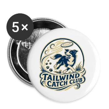 TAILWIND CATCH CLUB Dog - Buttons large 2.2''/56 mm (5-pack) - white - Front