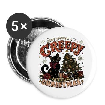 Have Yourself a Creepy Christmas - Buttons large 2.2''/56 mm (5-pack) - white - Front