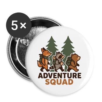 Hiking - Adventure Squad - Buttons large 2.2''/56 mm (5-pack) - white - Front