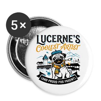 Coolest Artist Mountain Scenery - Buttons large 2.2''/56 mm (5-pack) - white - Front