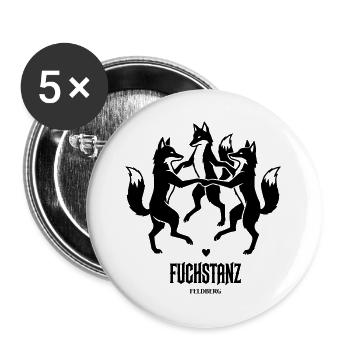 "Fuchstanz - Feldberg" - Buttons groß 56 mm (5er Pack) - Weiß - Vorne