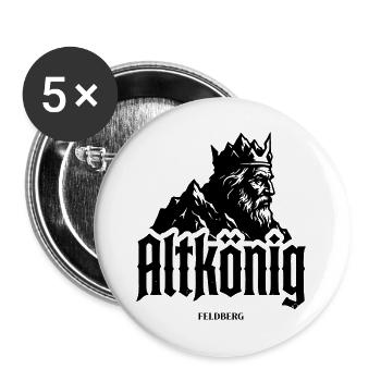 "Altkönig - Taunus" - Buttons groß 56 mm (5er Pack) - Weiß - Vorne
