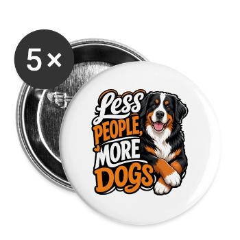 Bernese Mountain Dog - Buttons large 2.2''/56 mm (5-pack) - white - Front