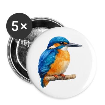 Königsfischer Farbenspiel - Buttons large 2.2''/56 mm (5-pack) - white - Front